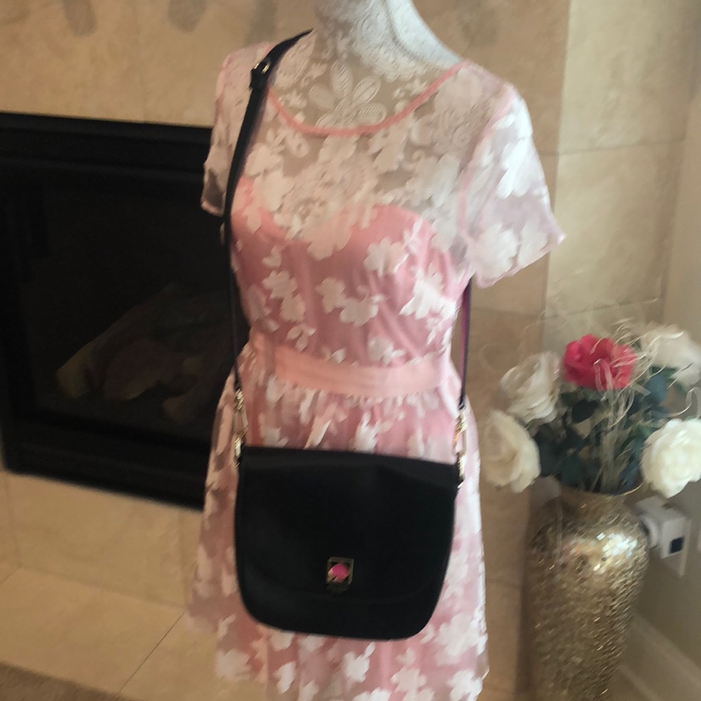 Kate Spade Black Saddle Bag